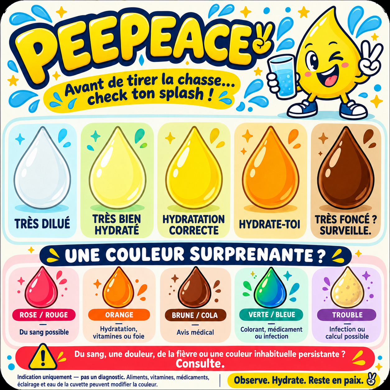 PeePeace installé au-dessus d’un urinoir